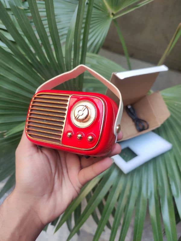 Rechargeable portable speaker Bluetooth with box and charging cable 2