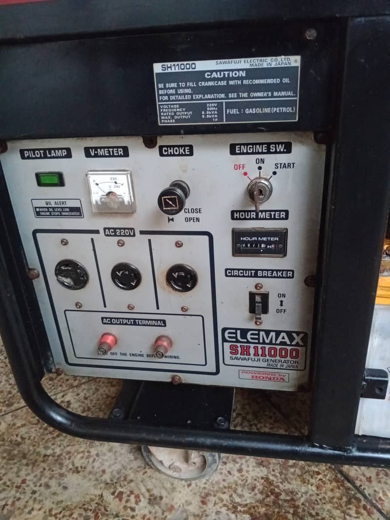 Note: Location Peshawar City  9.5 KVA Honda Elemax Japani generator i 1