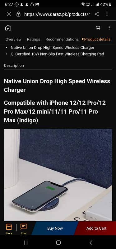 Native Union Drop Fast Wireless Charger Compatible iphone & Android 3