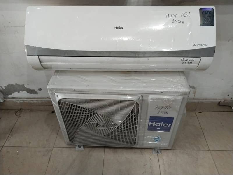 HAier 1.5 ton dc inverter G707G year warranty(0306=4462/443)wowset 0