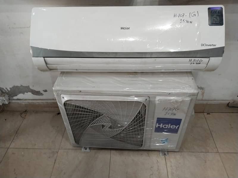 HAier 1.5 ton dc inverter G707G year warranty(0306=4462/443)wowset 6