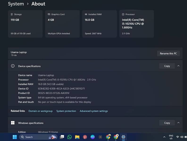 HP Laptop | Core i5 10th Gen | 16GB RAM | 4GB NVIDIA Graphics | 1