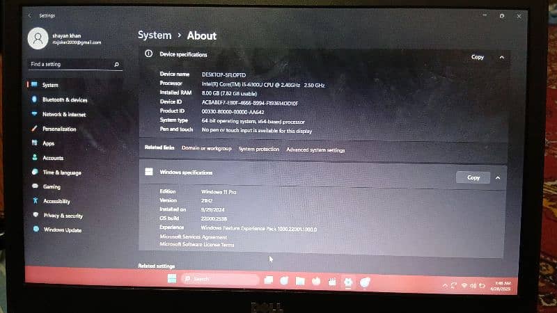 Dell latitude laptop i5 6th gen 3
