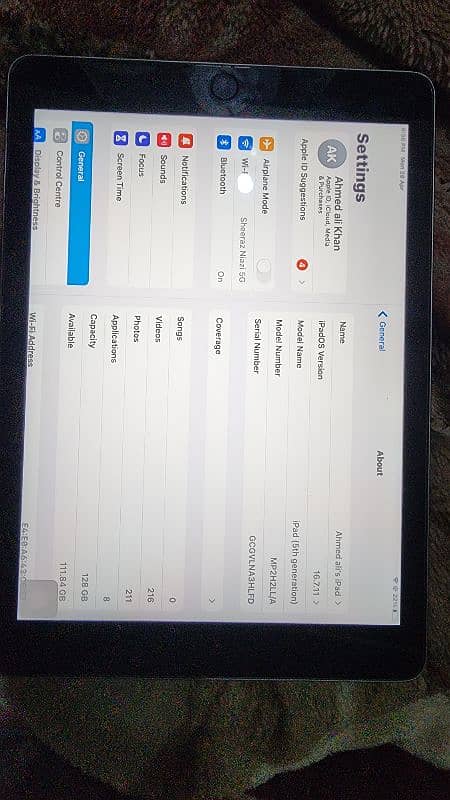 Apple Ipad 5th Gen 10/10Condition 128GB 0