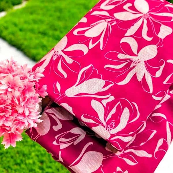 2 pcs Women's unstitched printed suit 1