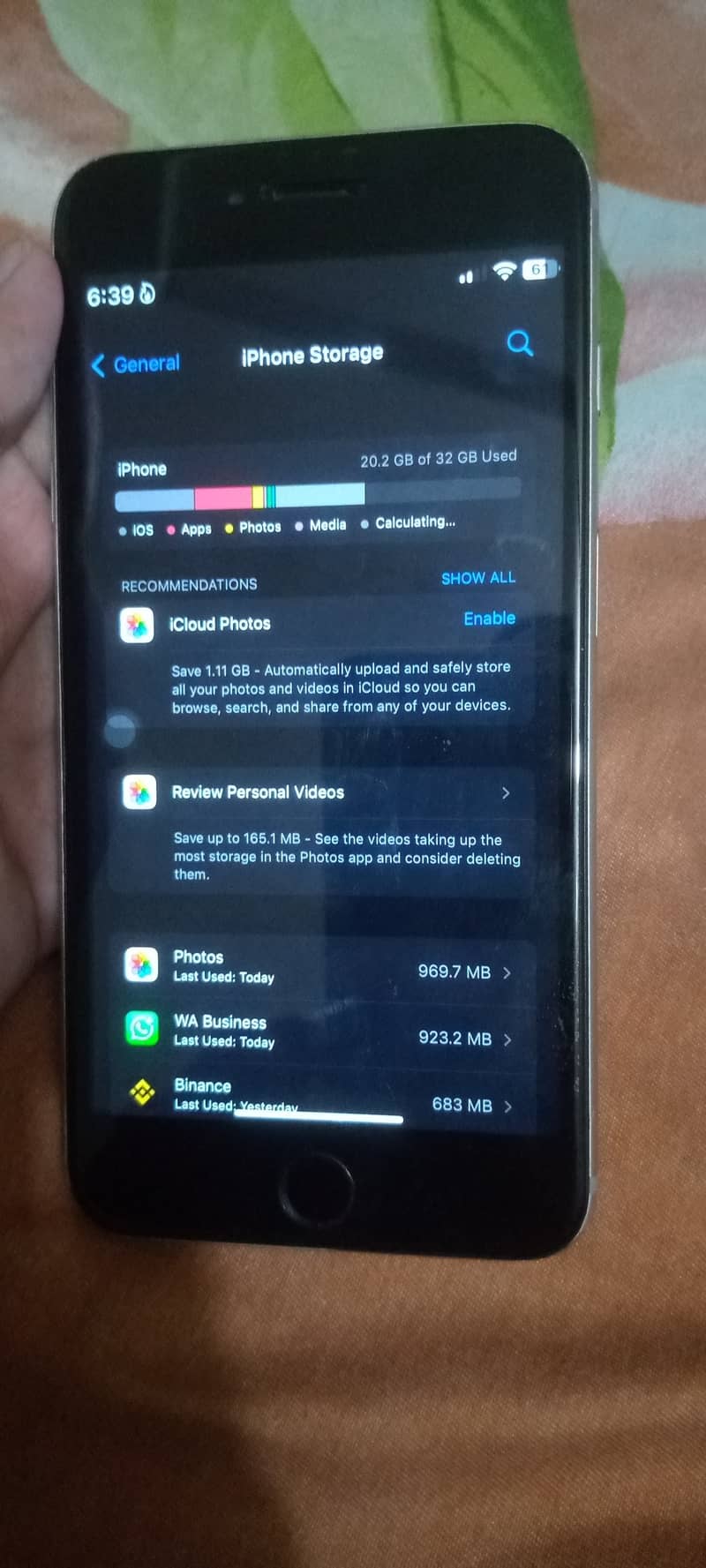 Iphone 6s Plus PTA approved LLA Model 32 gb 5