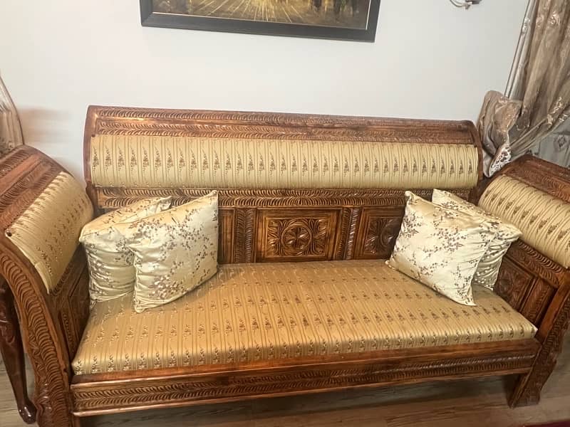 Swati style antique pure wooden sofa/sofa set 0