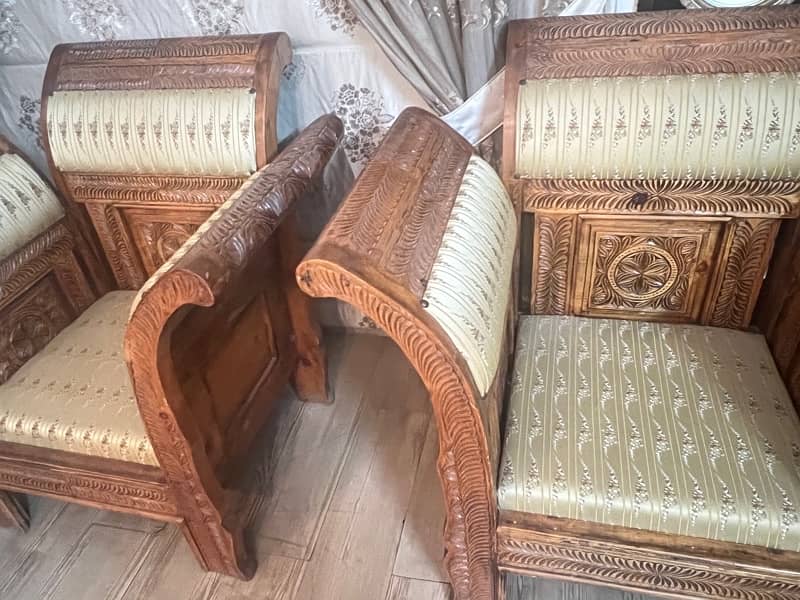 Swati style antique pure wooden sofa/sofa set 1