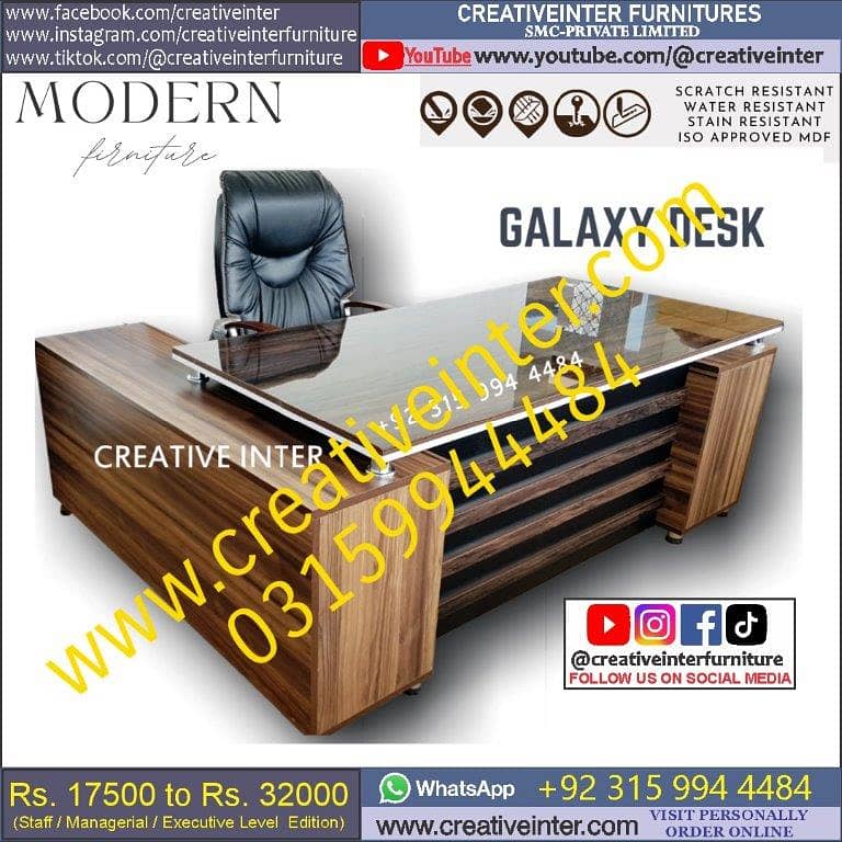 Office table Executive Chair Conference Reception Manager Table Desk 3