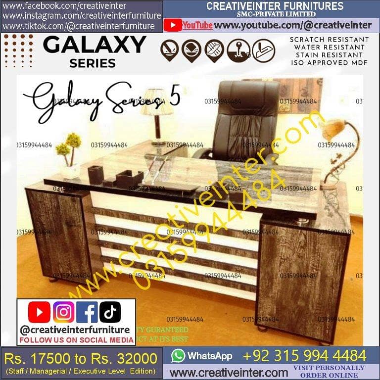 Office table 5ft ceo desk study work furniture chair sofa shop use 15