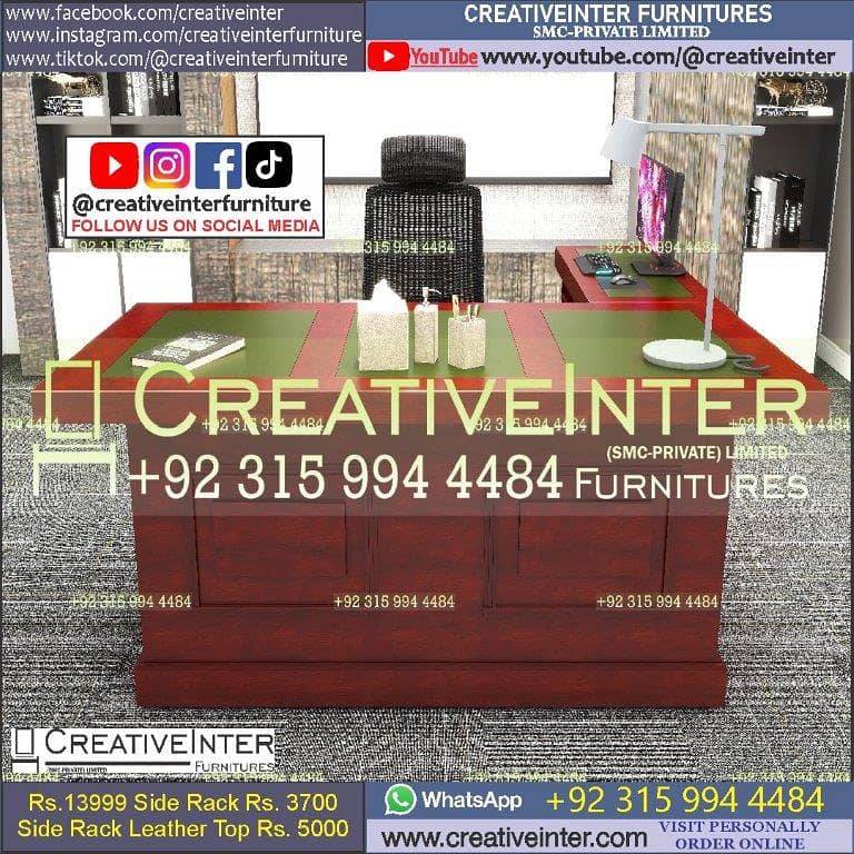 Office table 5ft ceo desk study work furniture chair sofa shop use 12