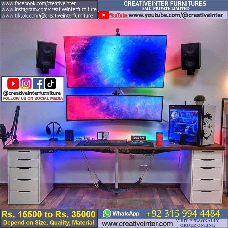 Office table study desk sofa chair workstation computer meeting 11