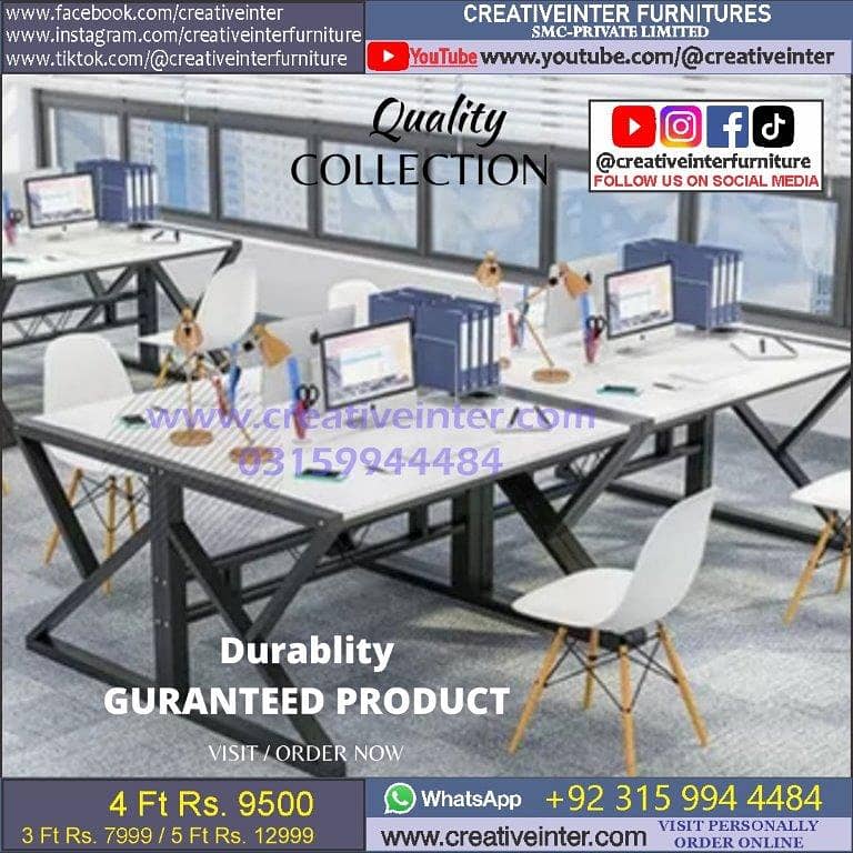 Office table workstation laptop computer chair sofa used working desk 18