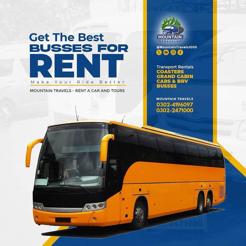 Rent A Bus, Hiace Grand Cabin, hiroof and Coaster for rent honda BRV 1