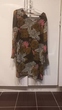 Long floral printed dress western