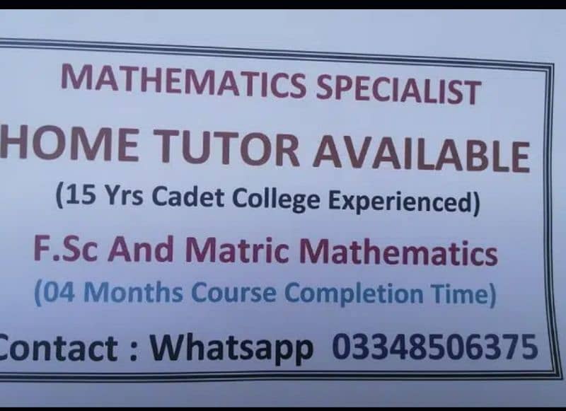 Mathematics teacher 0