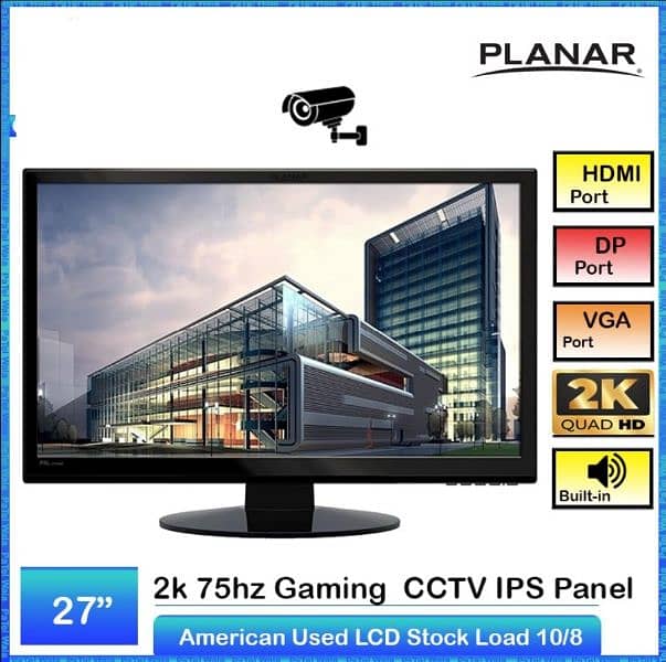 27 inch LED Monitor, 2K HD, IPS display, Model Planar Pxl2780mw 6