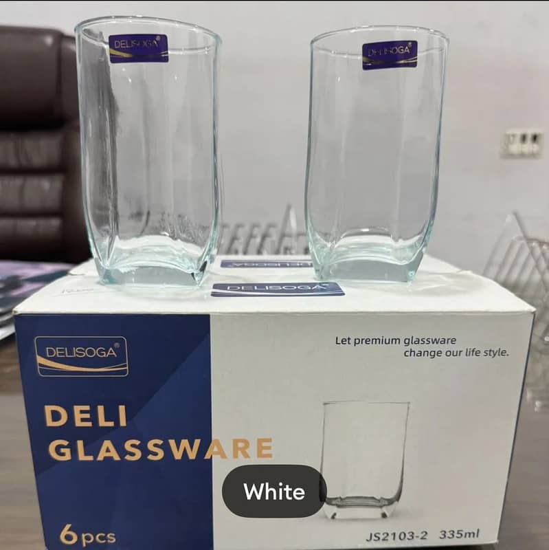 Delisoga Glass 4 Item For Sale (Cups, Glass,Dish Tray ,Transparent Cup 8