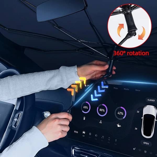Blitz Mall Car Windshield 360 Degree Rotatable Sunshade Umbrella 2