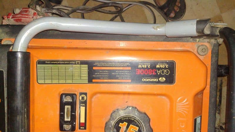 Daewoo Generator GDA3800E GAS AND PETROL 1.5L GOOD CONDITION 5
