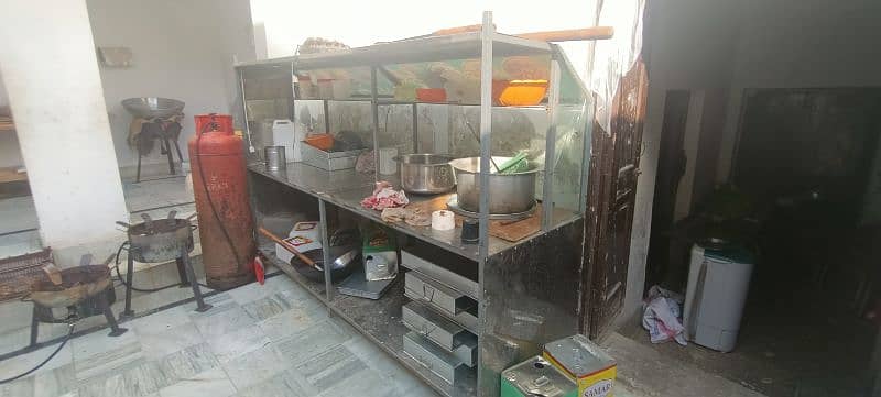SS BIG 9X6COUNTER PURE Stainless steel table karai stove hotel 2