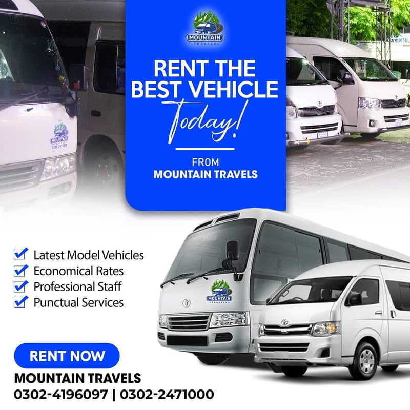 Rent A Car, Hiace Grand Cabin Lahore ,Travel, Events, Weddings, Tour 0
