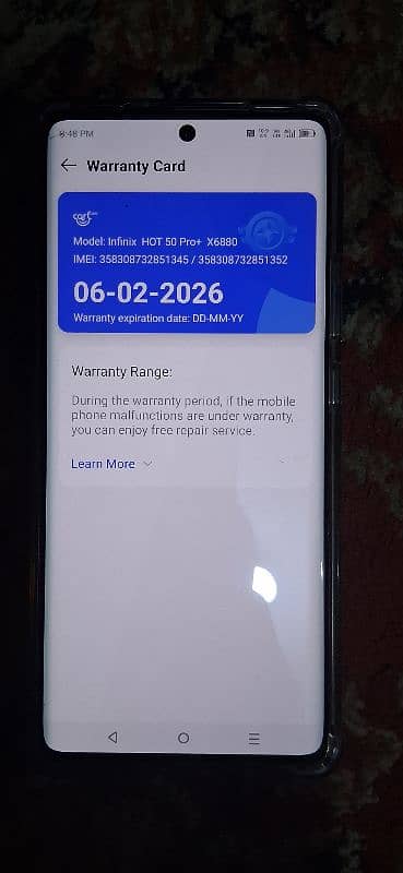 Infinix Hot 50 Pro Plus 8+8Gb/256gb Excellent condition 10/10 5