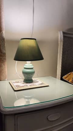 Green Ceramic Pair of lamps