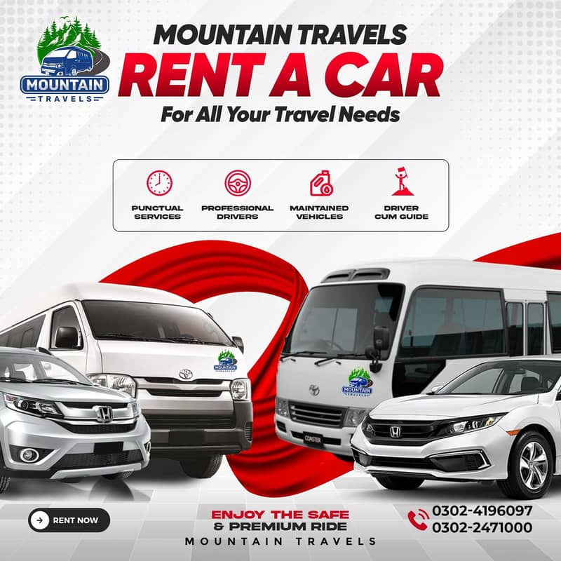 Rent A Car Honda BRV, Hiace Grand Cabin hiroof and Coaster for rent 0