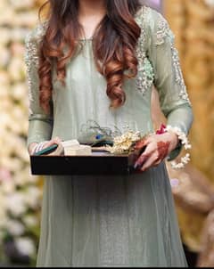 Elegant designer Green Formal Maxi