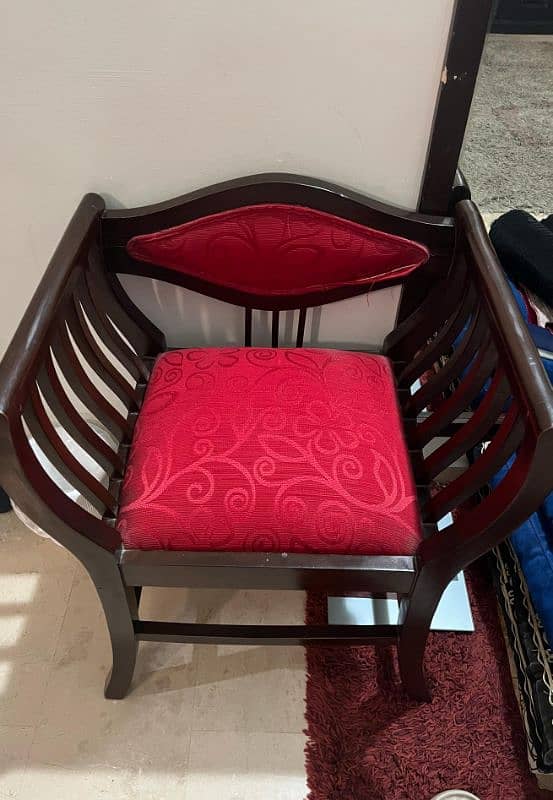 one original Sheesham wood 1+1+2 sofa set for sale 3