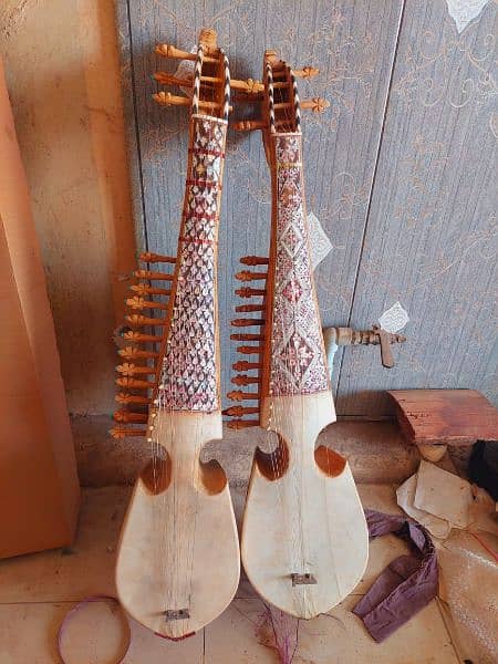 Rabab with accessories and book (half sadaf rubab , full sadaf robab) 2