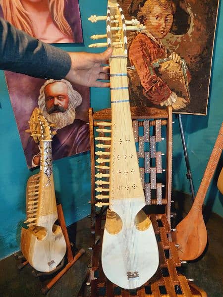 Rabab with accessories and book (half sadaf rubab , full sadaf robab) 4