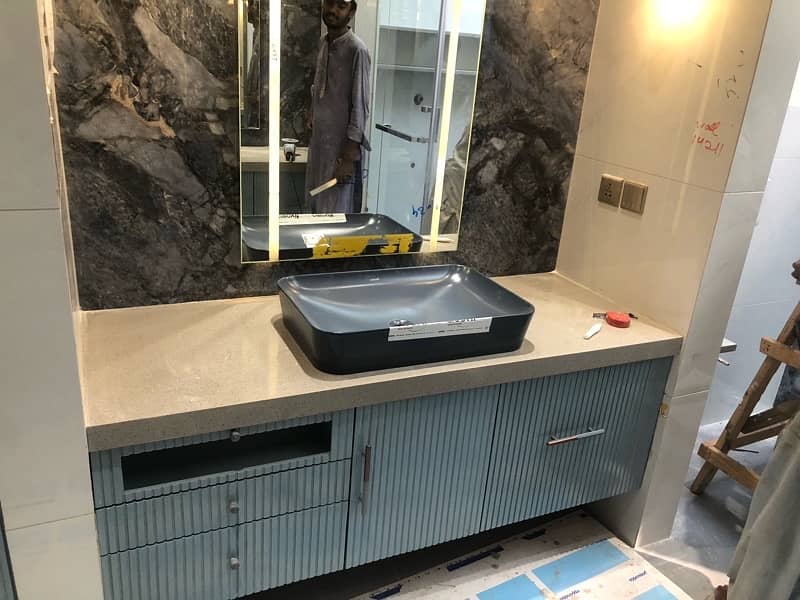 Corian vanity 15