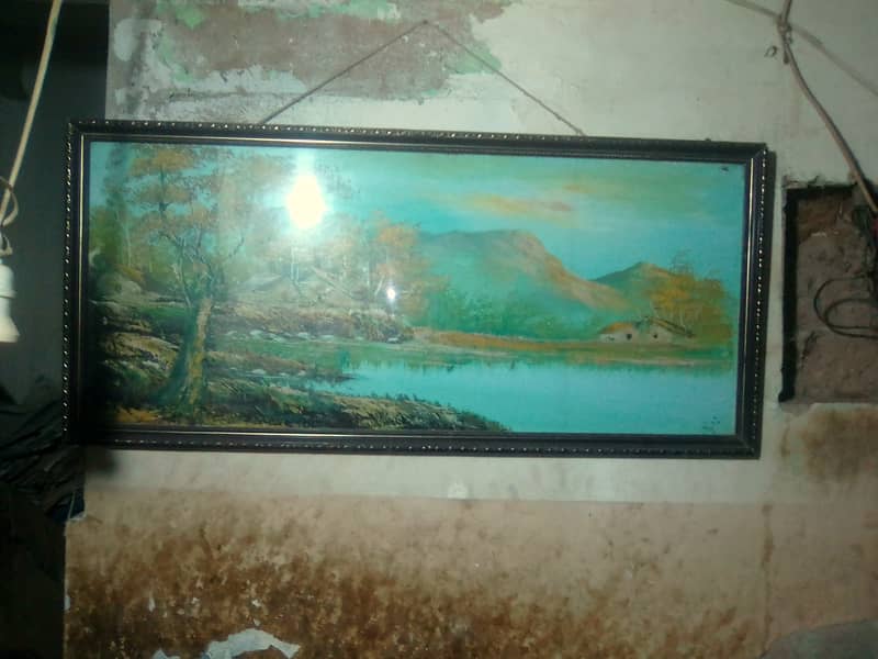 Hand made best and big painting size 36 " × 16" 0
