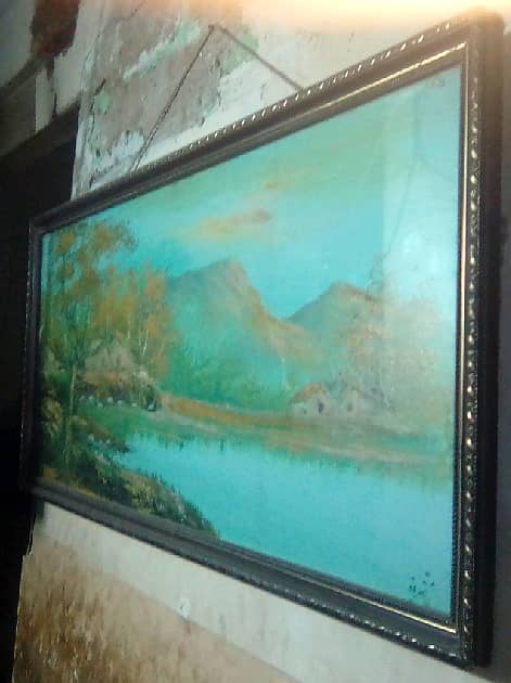 Hand made best and big painting size 36 " × 16" 1