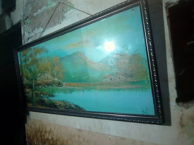 Hand made best and big painting size 36 " × 16" 4