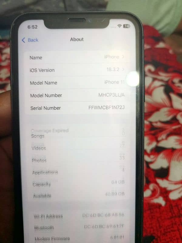 iphone 11 jv not pta water pack bettry 87 5