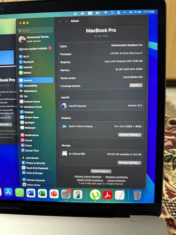 Macbook Pro 2019 15” 3