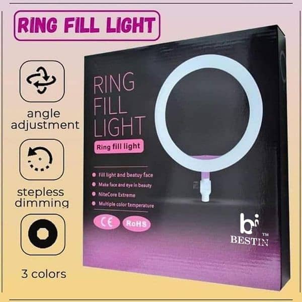 26 cm ring light with tripod stand 2
