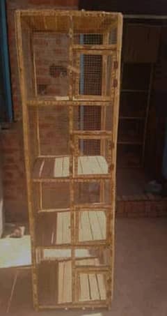 Wooden solid cage 4 portion