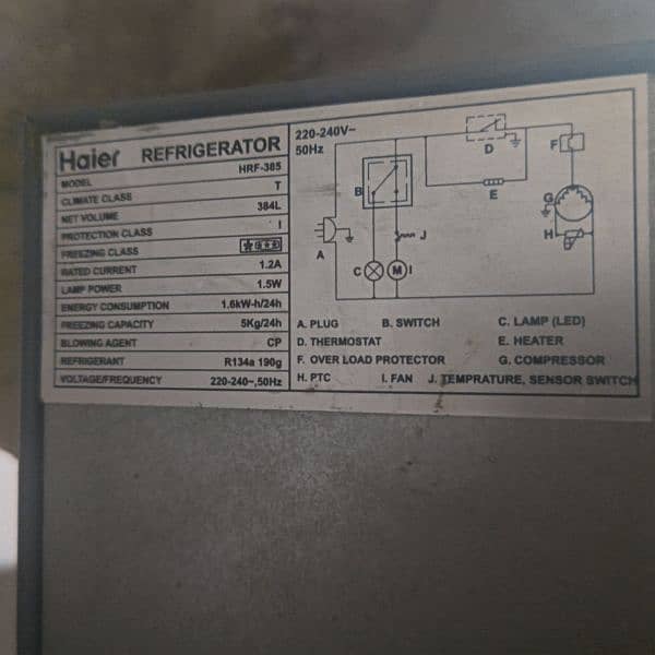 Haier Refrigerator for sell model HRF-385 0