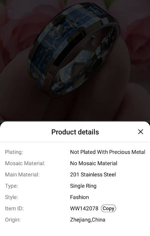 201 stainless steel stylish Ring 6