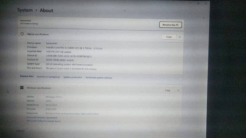 Hp laptop 4/gb ram exchange with good mobile 7