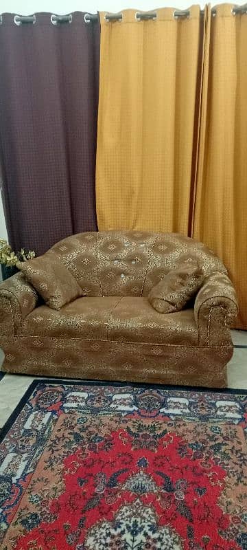 6 seater sofa and tea trolley 2