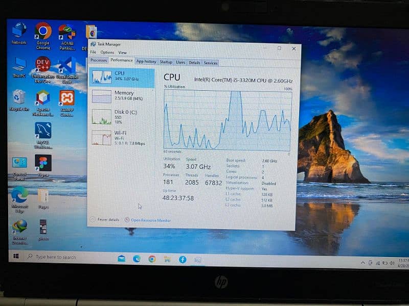 HP Laptop Elitebook model 8470p 7