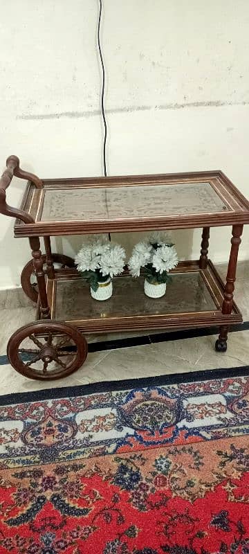 6 seater sofa and tea trolley 3
