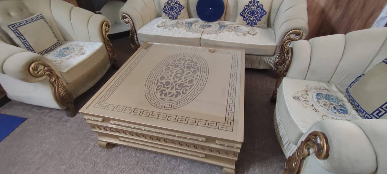 7 Seater Sofa Set with 3 Piece Table Set 7