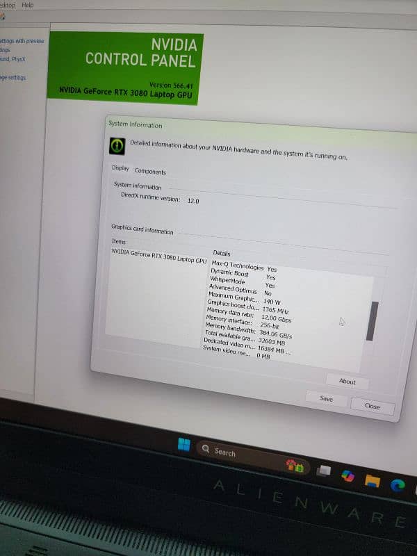 Alienware x15 R2 | Ci9 12th Gen | 16GB RTX 3080Ti | 4K UHD | 3