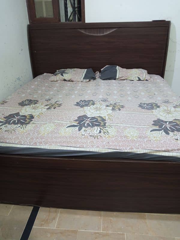 wooden Bed with Mattress for Sale 0